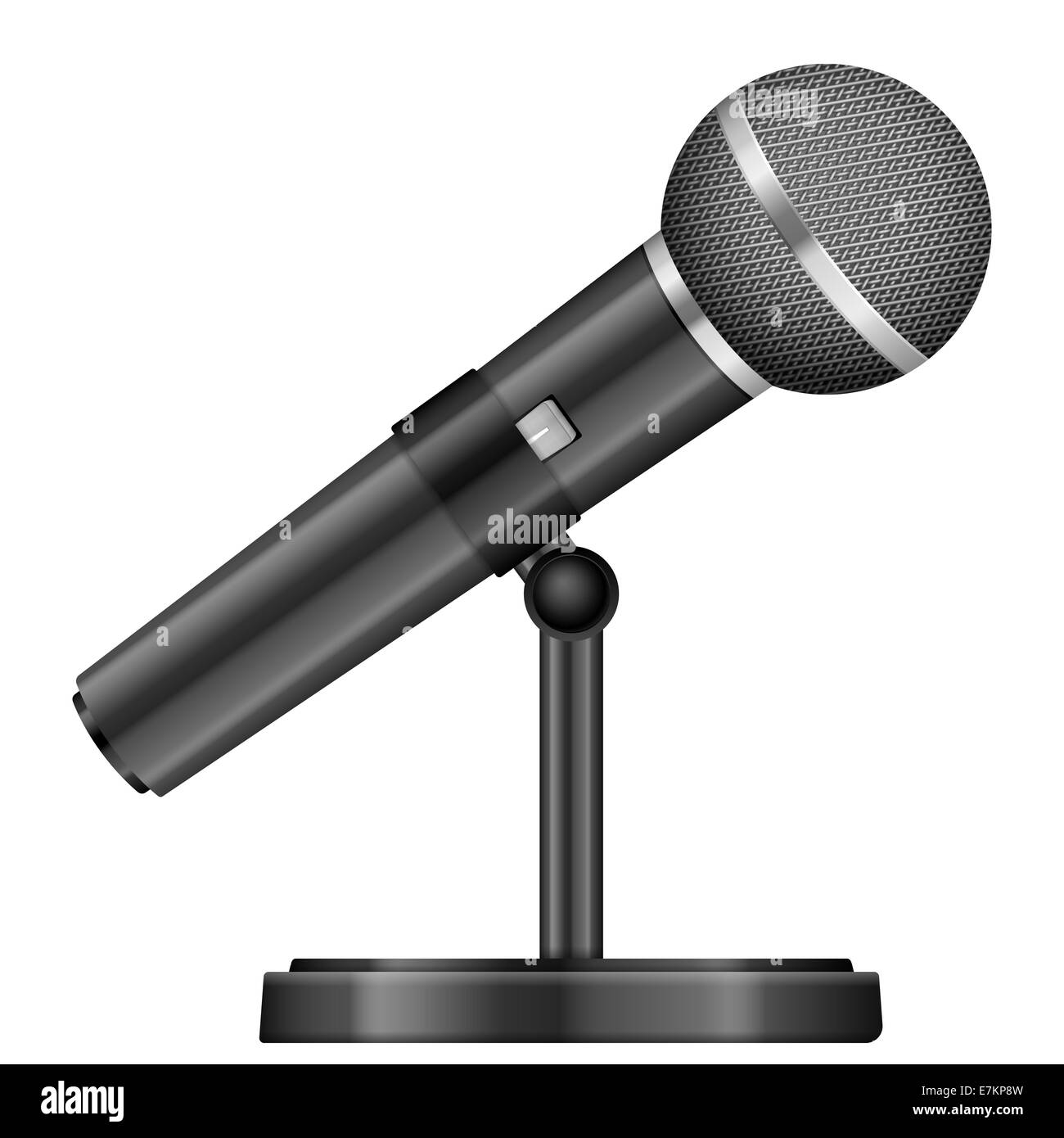 Microphone on a white background. Vector illustration Stock Photo - Alamy
