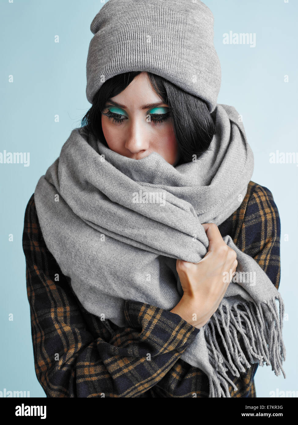 Woman wearing a scarf hires stock photography and images Alamy