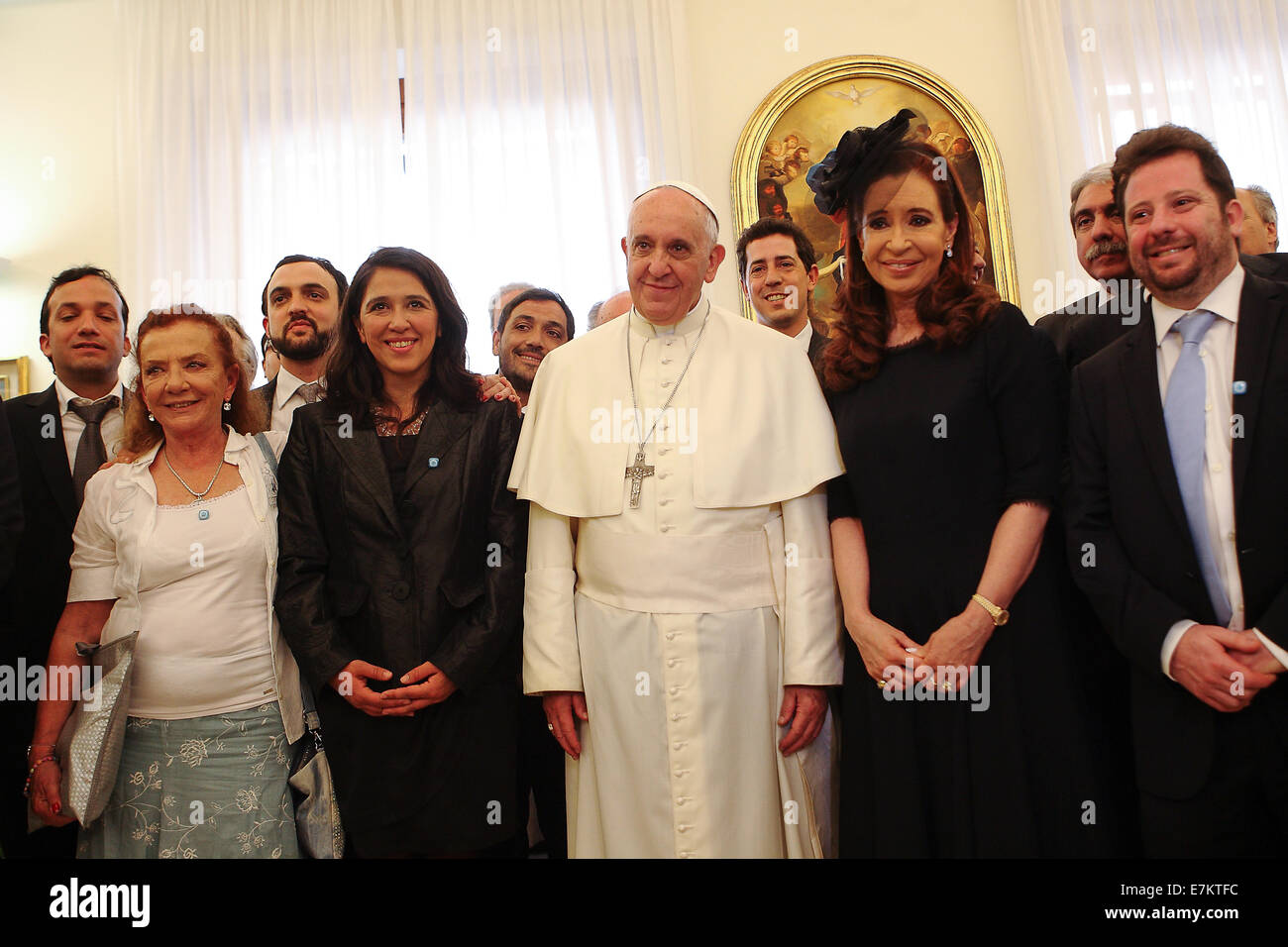 Vatican City   20th September 2014 Audience of Pope Francis to the President of the Republic of Argentina, Mrs. Cristina Fernandez de Kirchner, in the residence of ST Marta Credit:  Realy Easy Star/Alamy Live News Stock Photo
