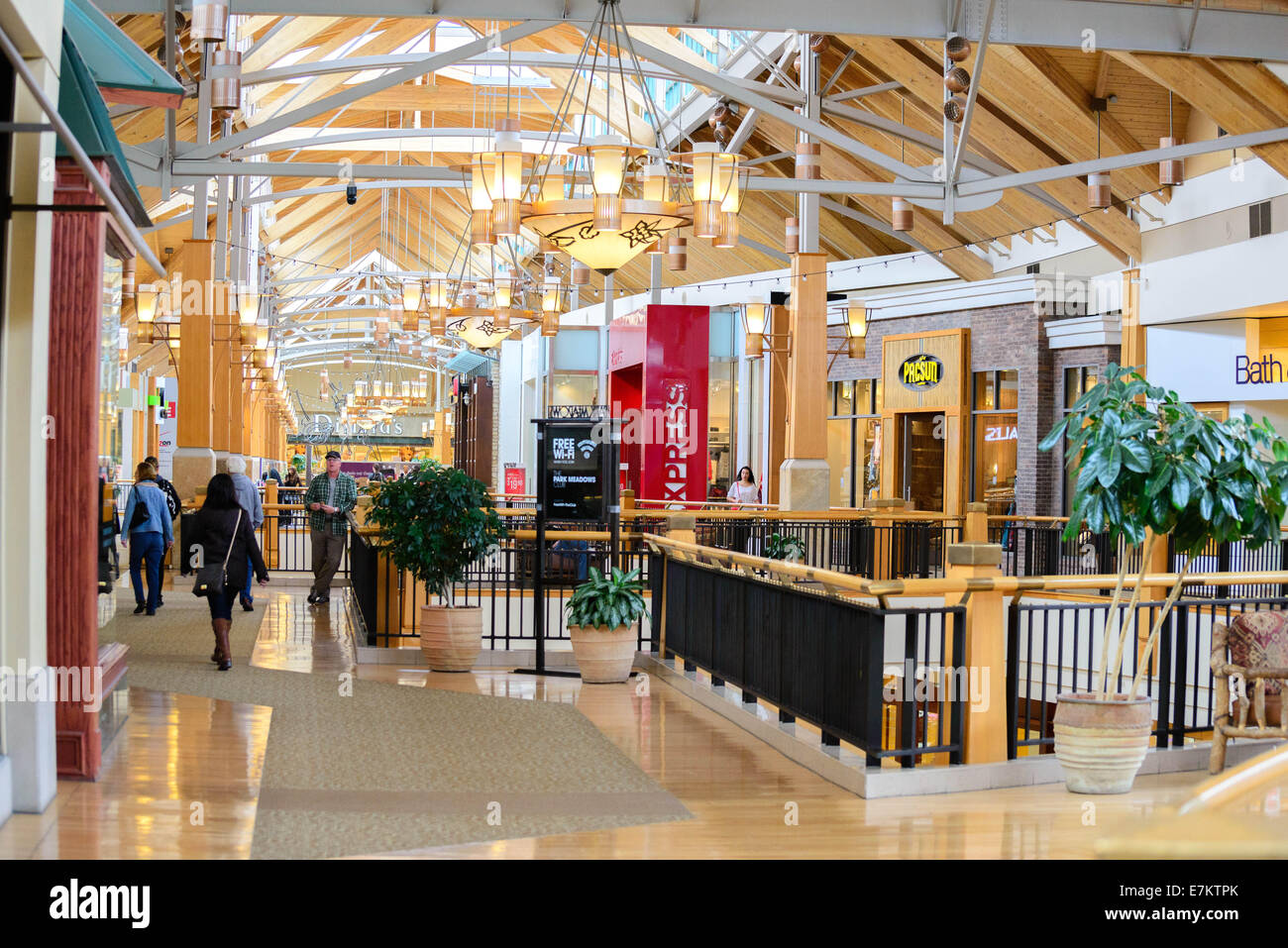 shoppers at an indoor mall Stock Photo - Alamy