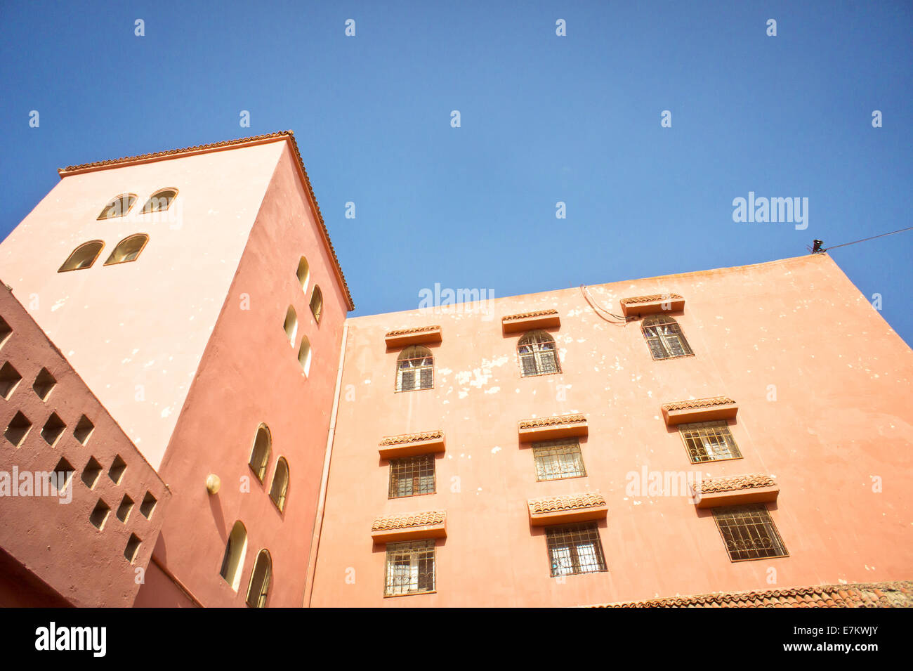 Tall residential building in Morocco Stock Photo