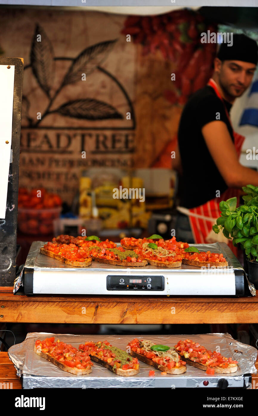The Real Food Market in Southbank, London offers a big variety of