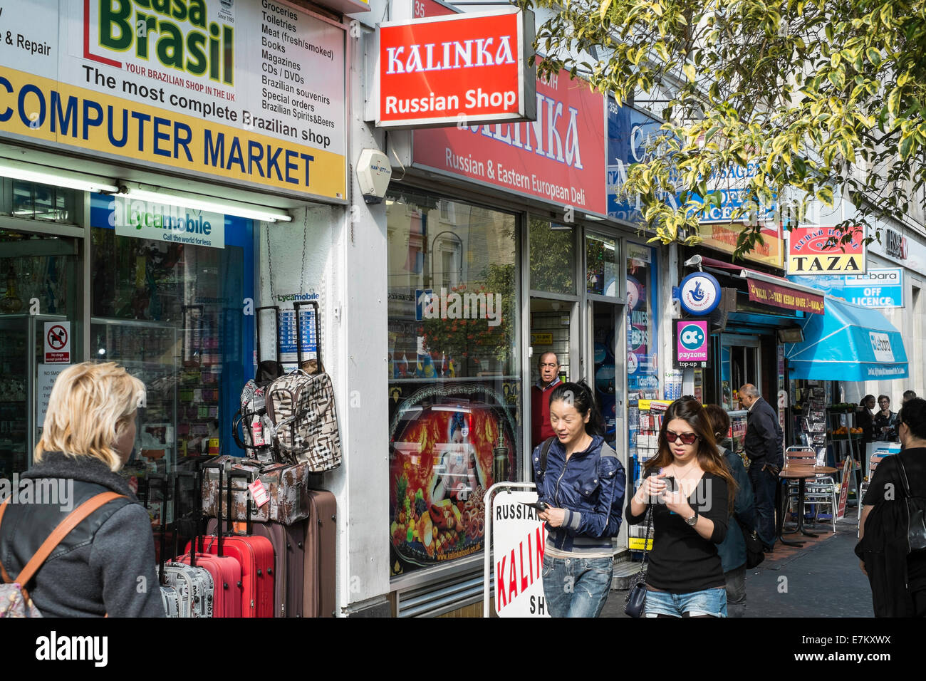 Russian delicatessen on Queensway, W2, London, United Kingdom Stock Photo