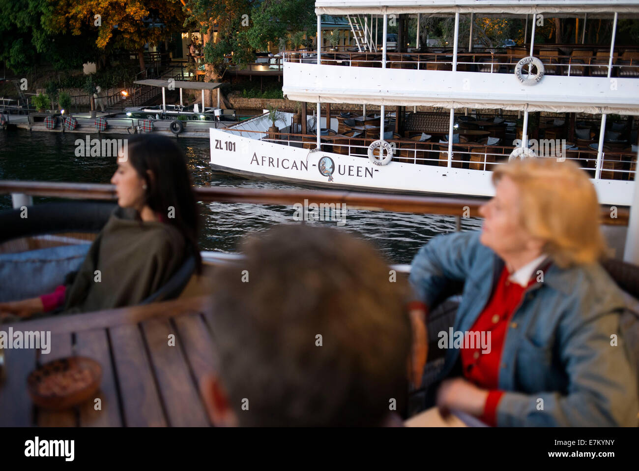 Cruise along the Victoria Falls aboard the "Queen of Africa". Sunset
