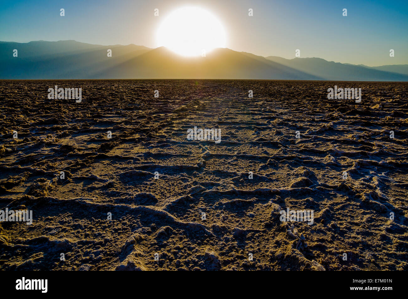 Beautiful sunset at Badwater Death Valley National Park Stock Photo - Alamy