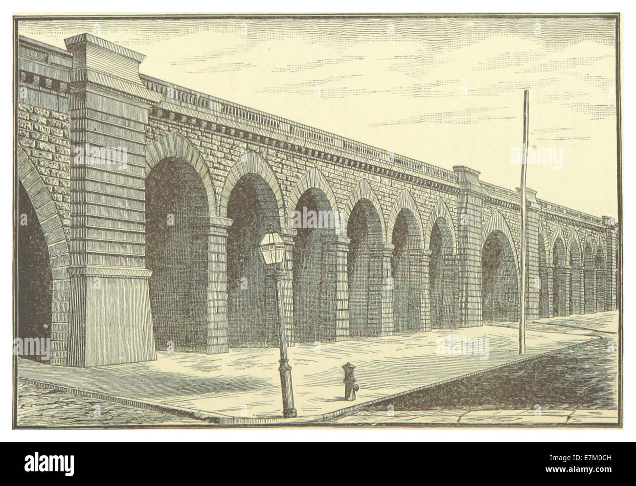 New York and Brooklyn Bridge (1883) - Plate 13 Stock Photo