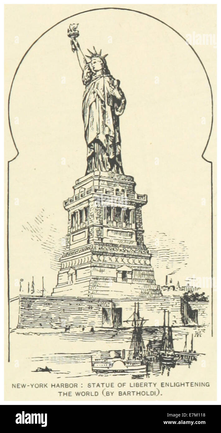 US(1891) p008 STATUE OF LIBERTY ENLIGHTENING THE WORLD Stock Photo