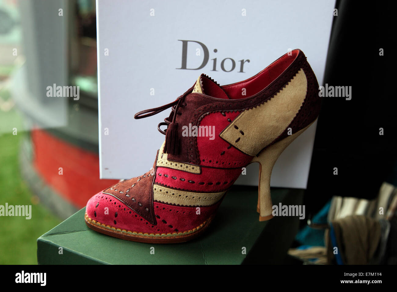 Dior suede lace up shoe on sale at Labels in Lisburn Road in Belfast. Stock Photo