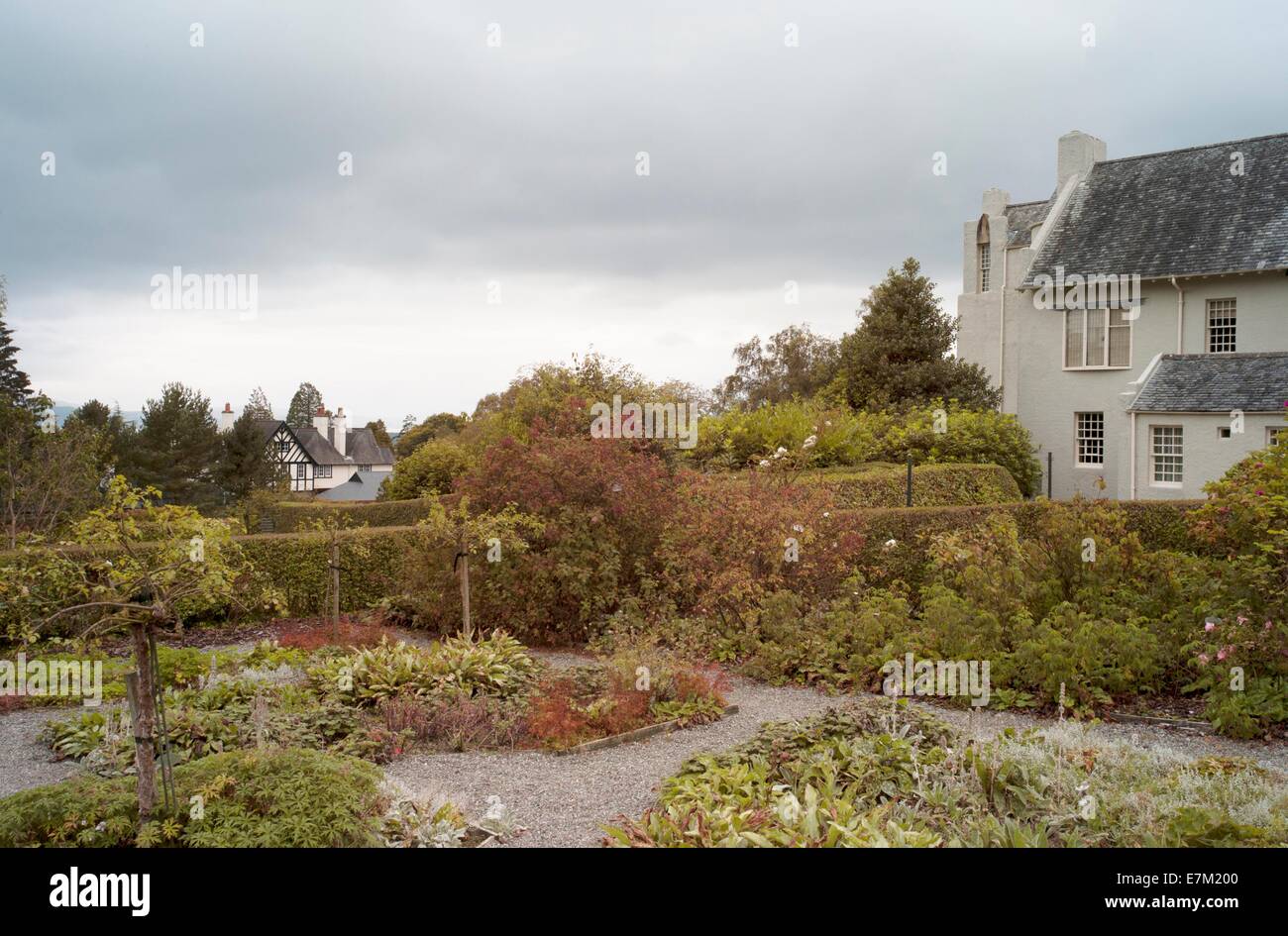 Hill House Hellensburgh the home of  Charles Rennie Mackintosh who designed the property Stock Photo