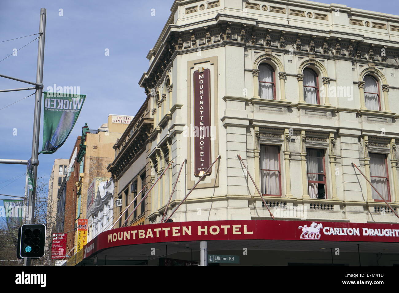 Mountbatten hotel bar pub in Sydney's street, NSW,Australia