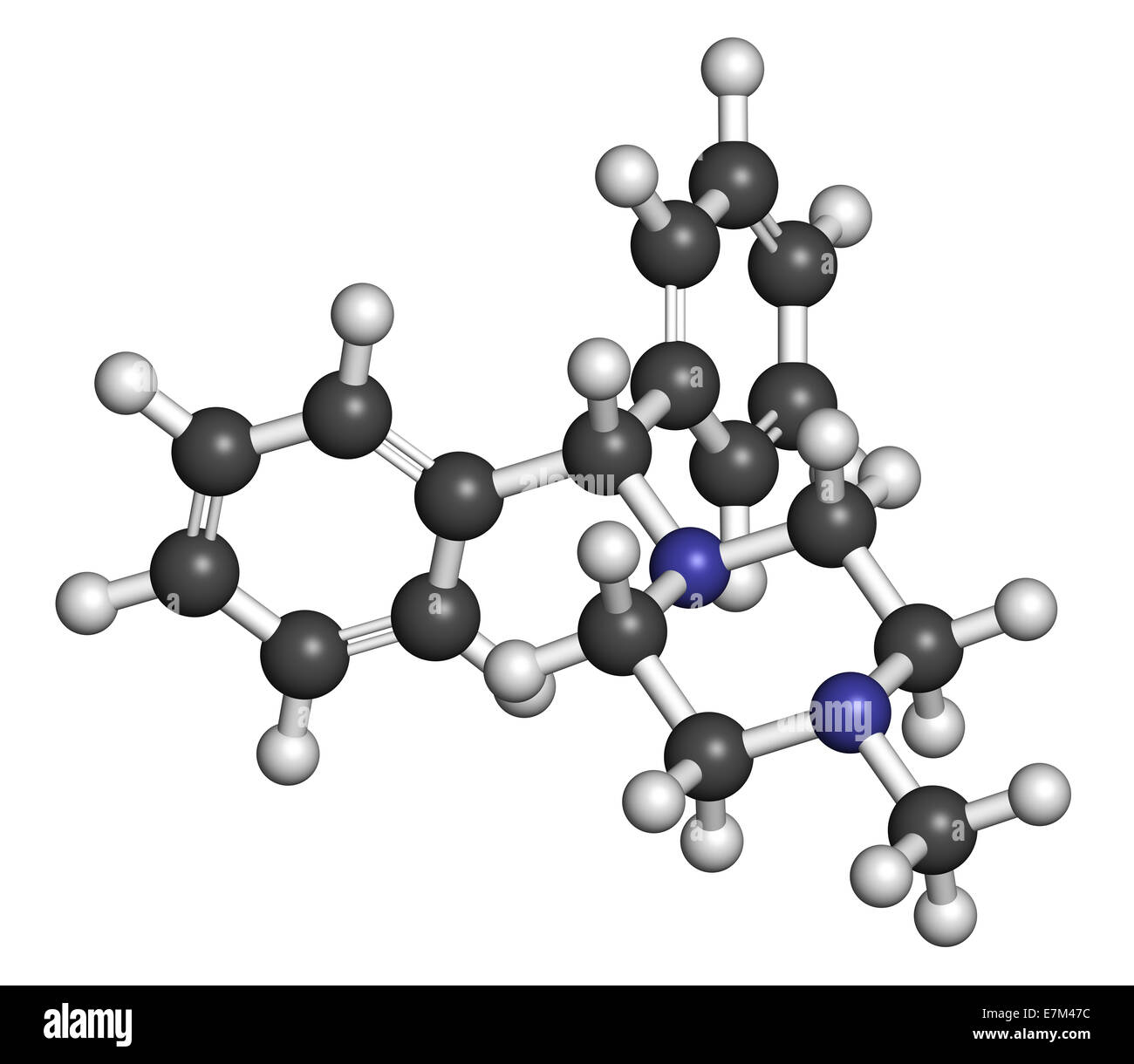 Cyclizine antiemetic drug molecule. Antihistamine used to treat nausea