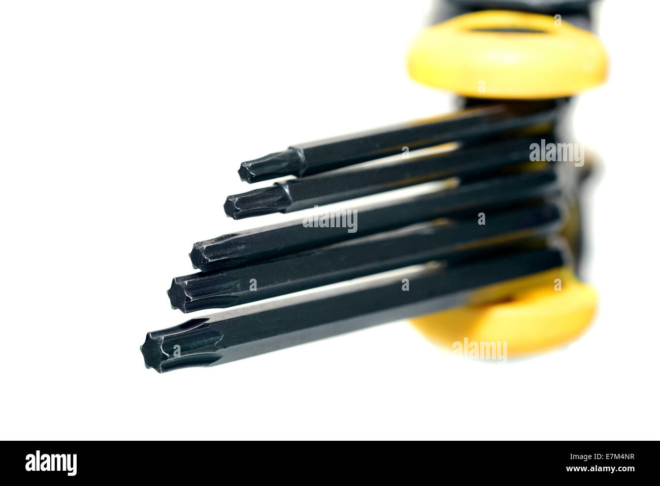 Macro shot of a screw driver tool set Stock Photo