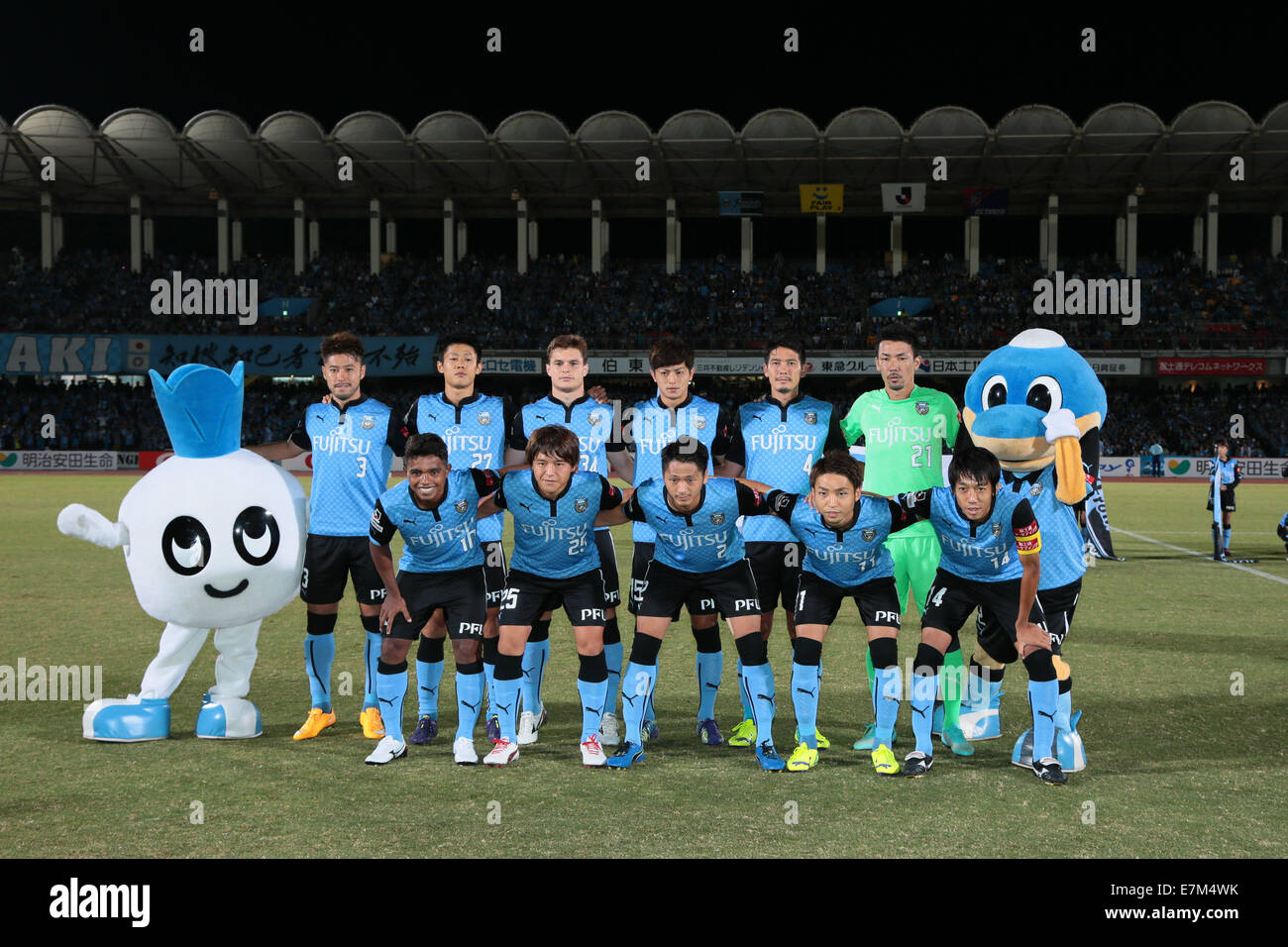 Kawasaki Todoroki Stadium Kanagawa Japan th Sep 14 Kawasaki Frontale Team Group Line Up September 14 Football Soccer 14 J League Division 1 Between Kawasaki Frontale 0 0 F C Tokyo At Kawasaki