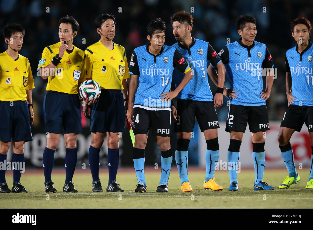 Kawasaki Todoroki Stadium Kanagawa Japan th Sep 14 Kawasaki Frontale Team Group September 14 Football Soccer 14 J League Division 1 Between Kawasaki Frontale 0 0 F C Tokyo At Kawasaki Todoroki