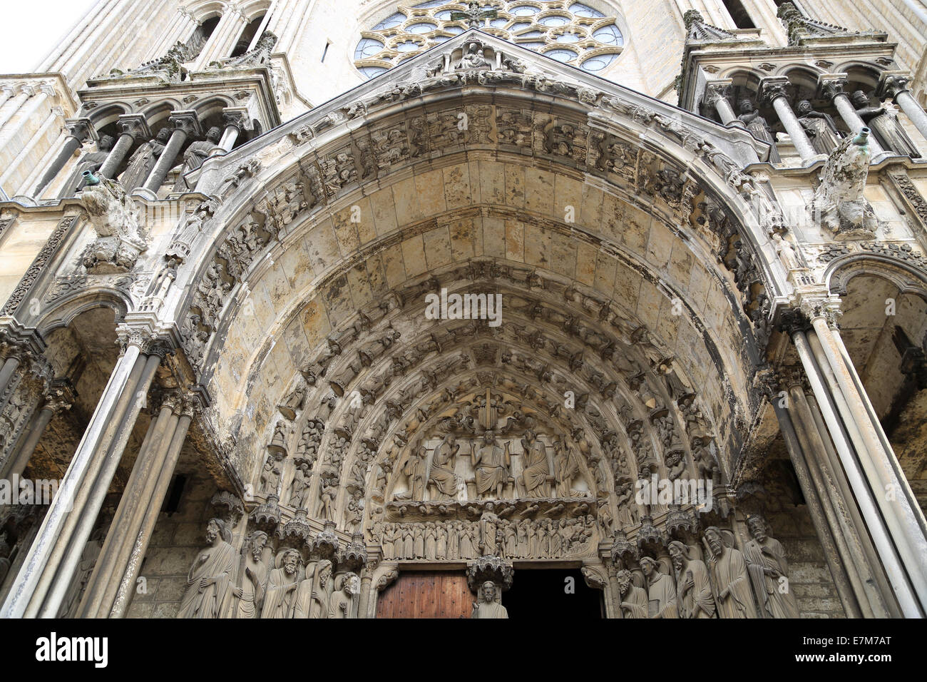 Cathedral Notre Dame, Cloitre Notre Dame , Chartres, Eure et Loir, Centre, France Stock Photo