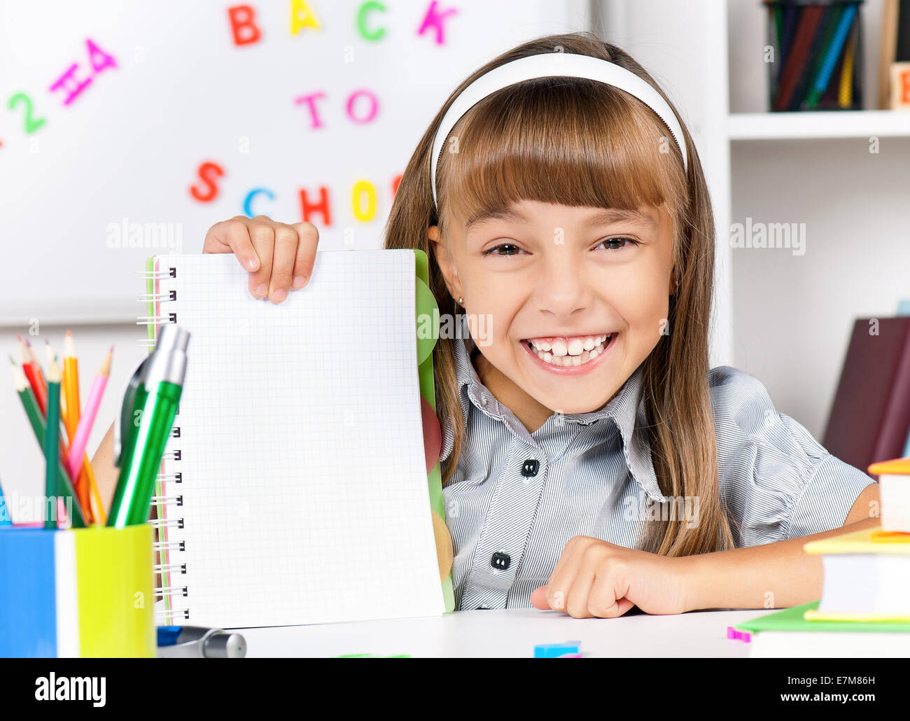 Girl doing homework Stock Photo Alamy