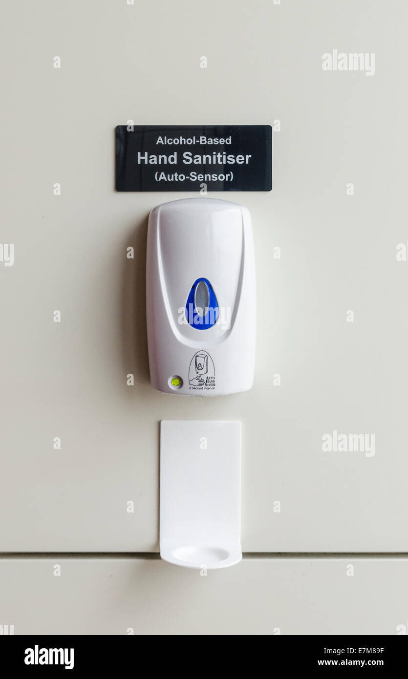 Hand Sanitiser dispenser Stock Photo