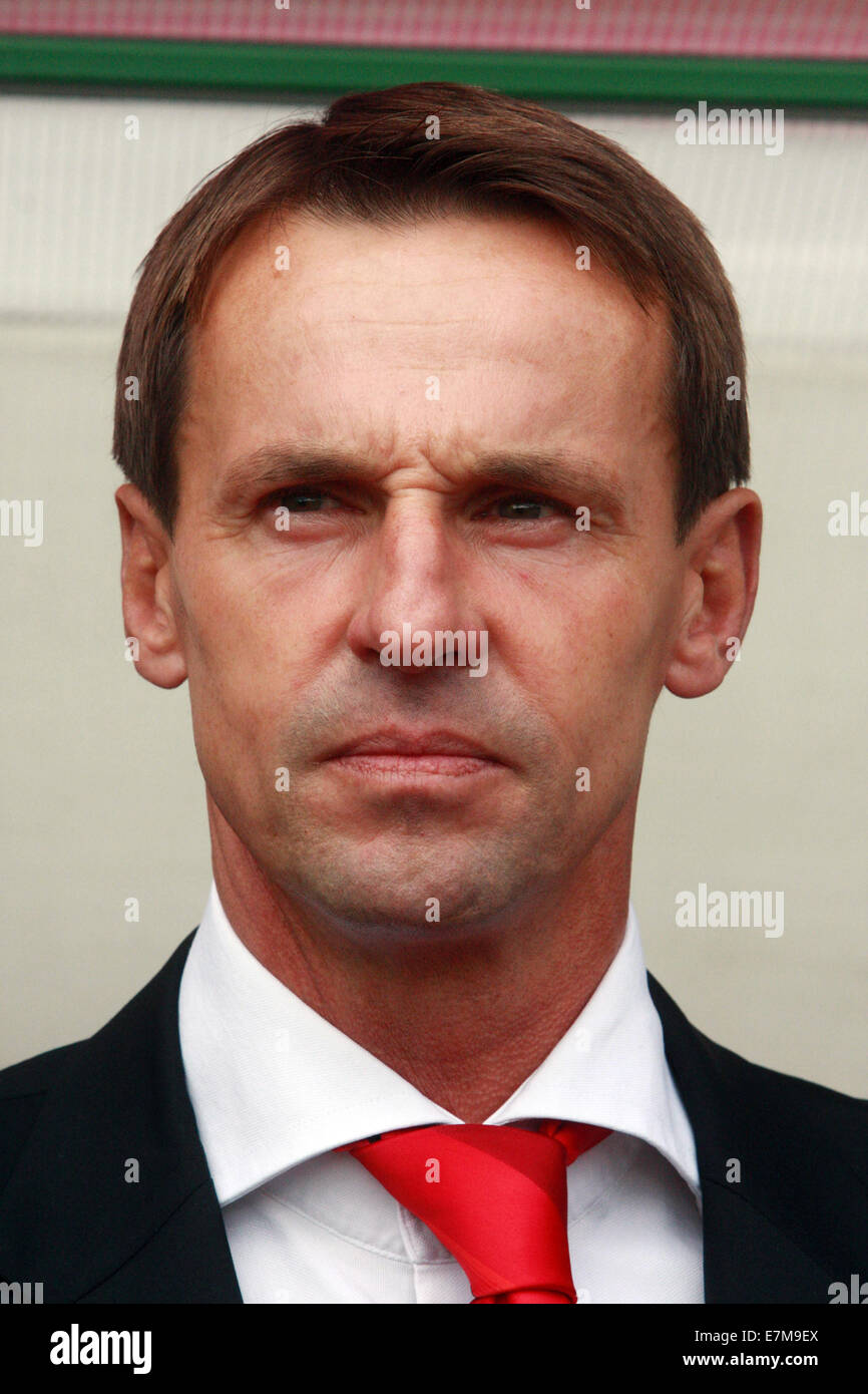 František Straka, former football player, now coach Stock Photo