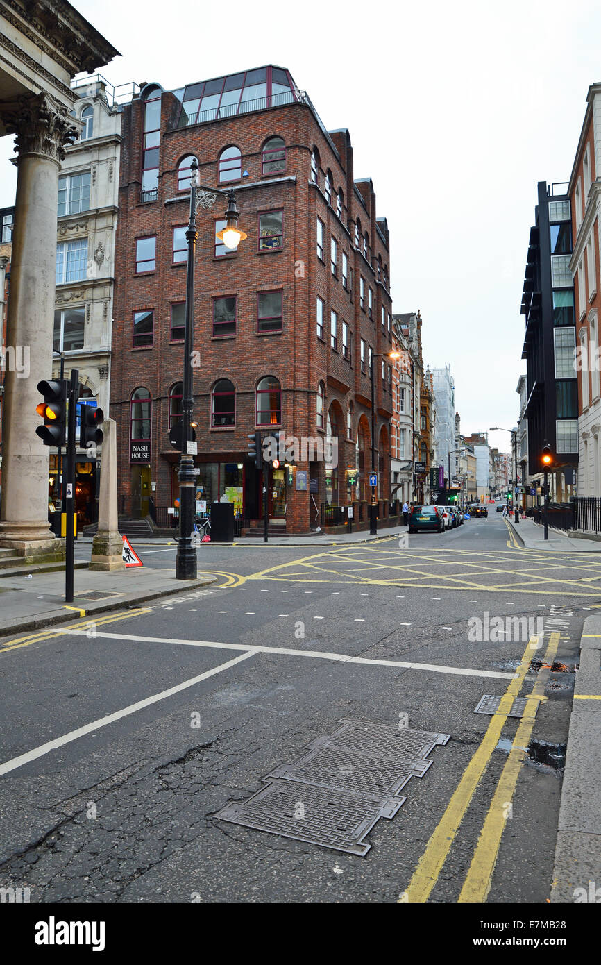 Looking Down From Maddox Street To New Bond Street Mayfair London United Kingdom Stock Photo