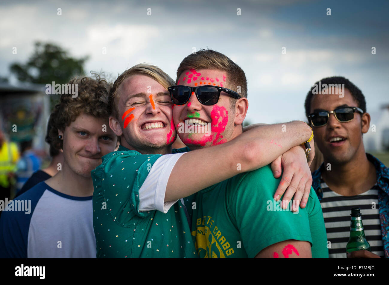 Festivalgoers at the Brownstock Music Festival in Essex. Stock Photo