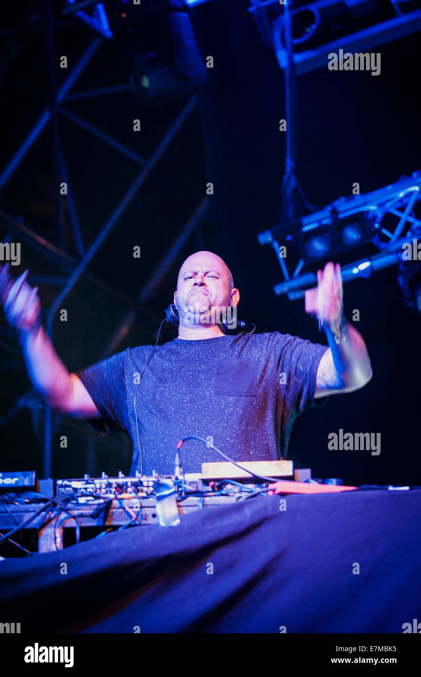 Matt Ford, better known as DJ Format appearing at the Brownstock festival  in Essex Stock Photo - Alamy