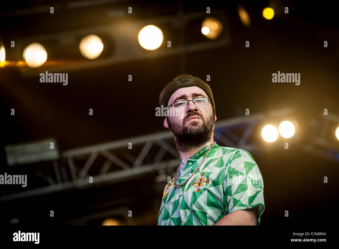 Goldie Lookin Chain performing at the Brownstock Festival in Essex. Stock Photo