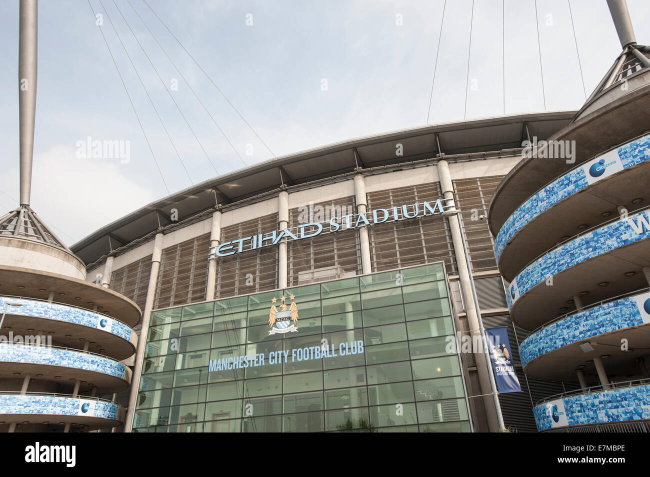 Manchester City F.C. Etihad Stadium. Stock Photo