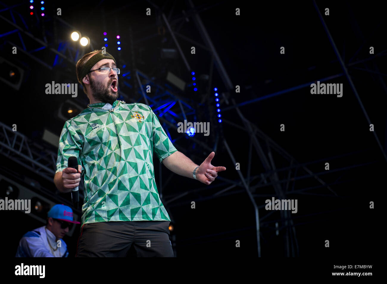 Goldie Lookin Chain performing at the Brownstock Festival in Essex. Stock Photo