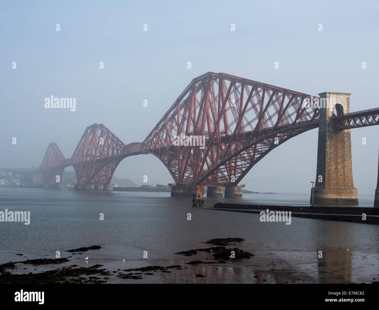 Forth Rail Bridge 1890 from South Queensferry Scotland Stock Photo