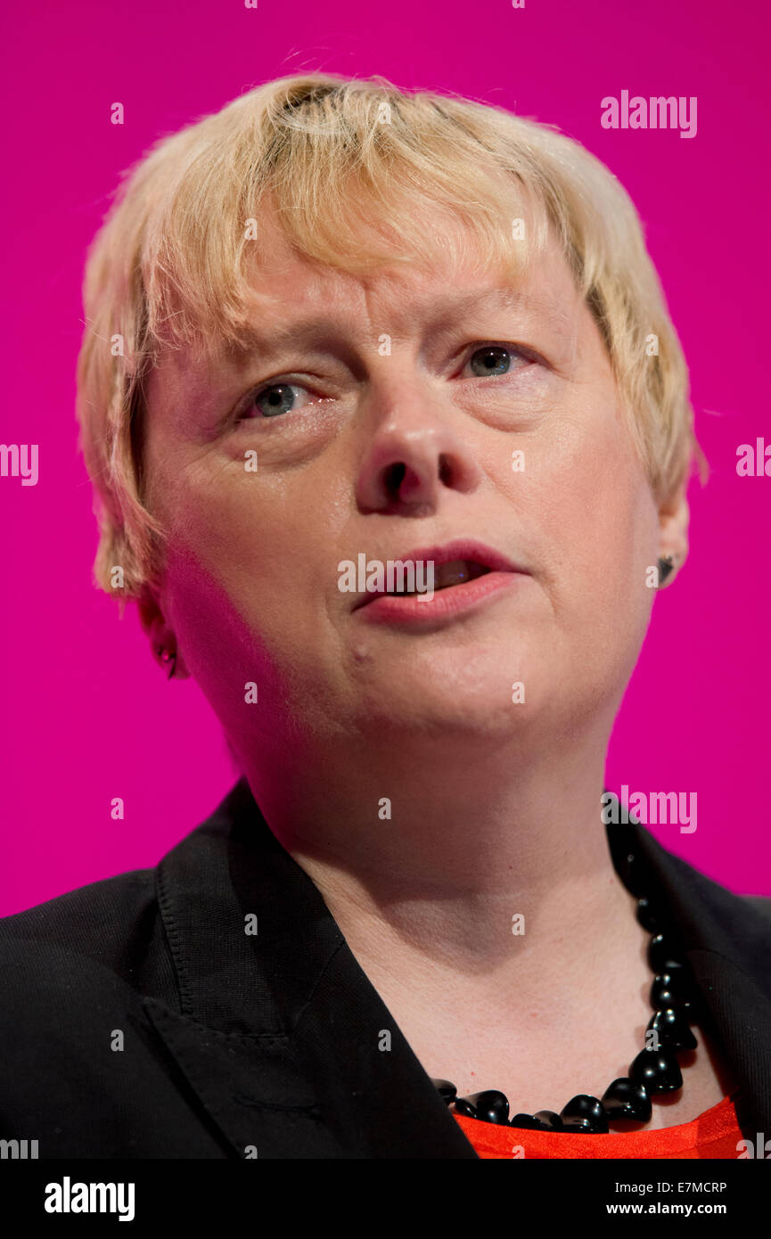 Manchester, UK. 21st September, 2014. Angela Eagle, Shadow Leader of the House of Commons, addresses the auditorium on day one of the Labour Party's Annual Conference taking place at Manchester Central Convention Complex Credit:  Russell Hart/Alamy Live News. Stock Photo