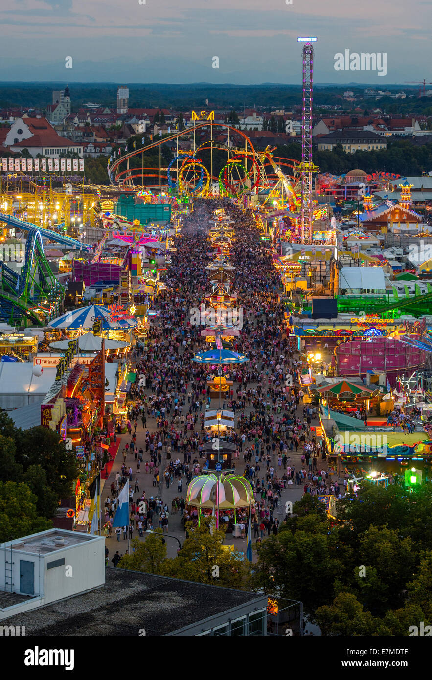 Octfest Countless vistors are pictured on the Theresienwiese fairground during ...