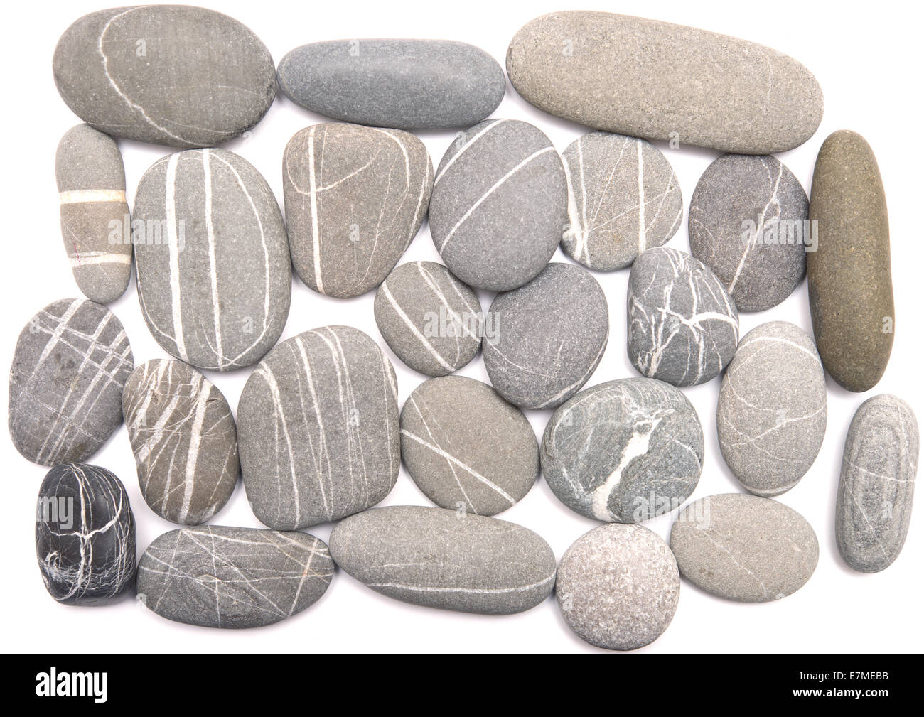 sea stones isolated on white background Stock Photo