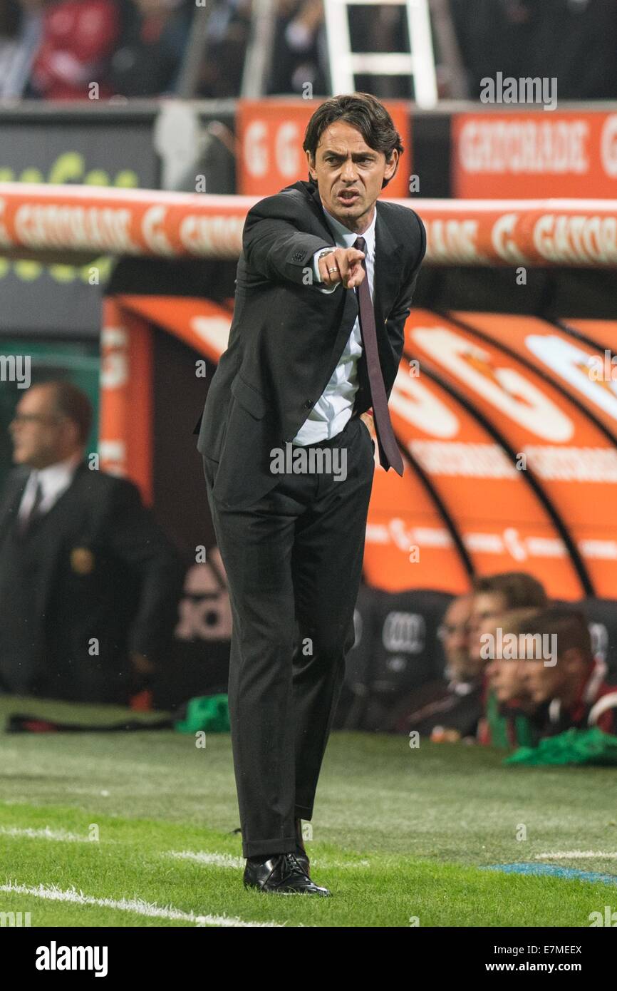 Milan, Italy. 20th Sep, 2014. Filippo Inzaghi (Milan) Football/Soccer ...