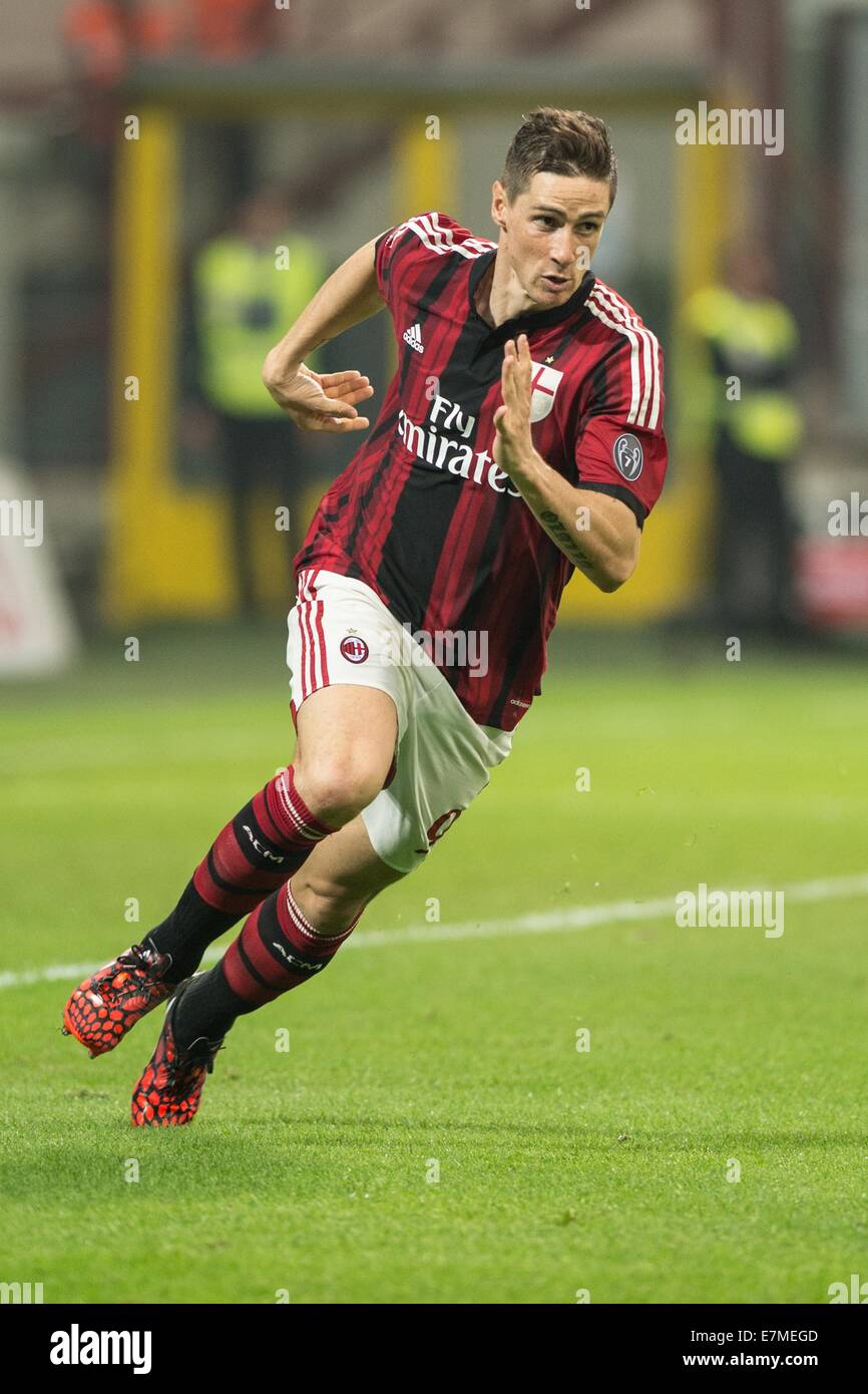 Milan, Italy. 20th Sep, 2014. Fernando Torres (Milan) Football/Soccer :  Italian "Serie A" match between AC