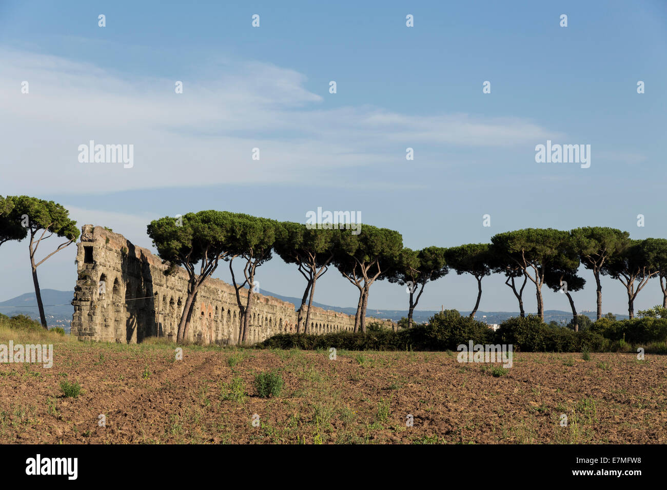 Seven aqueducts area, Via Appia Antica, Rome, Italy Stock Photo