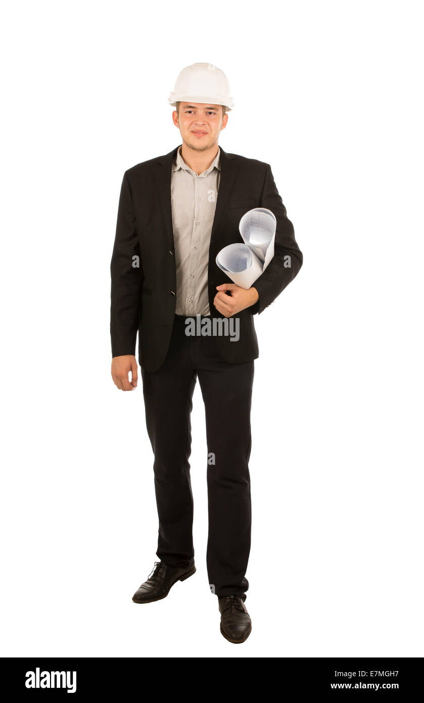 Smiling Middle Age Handsome Engineer in Black Attire Carrying