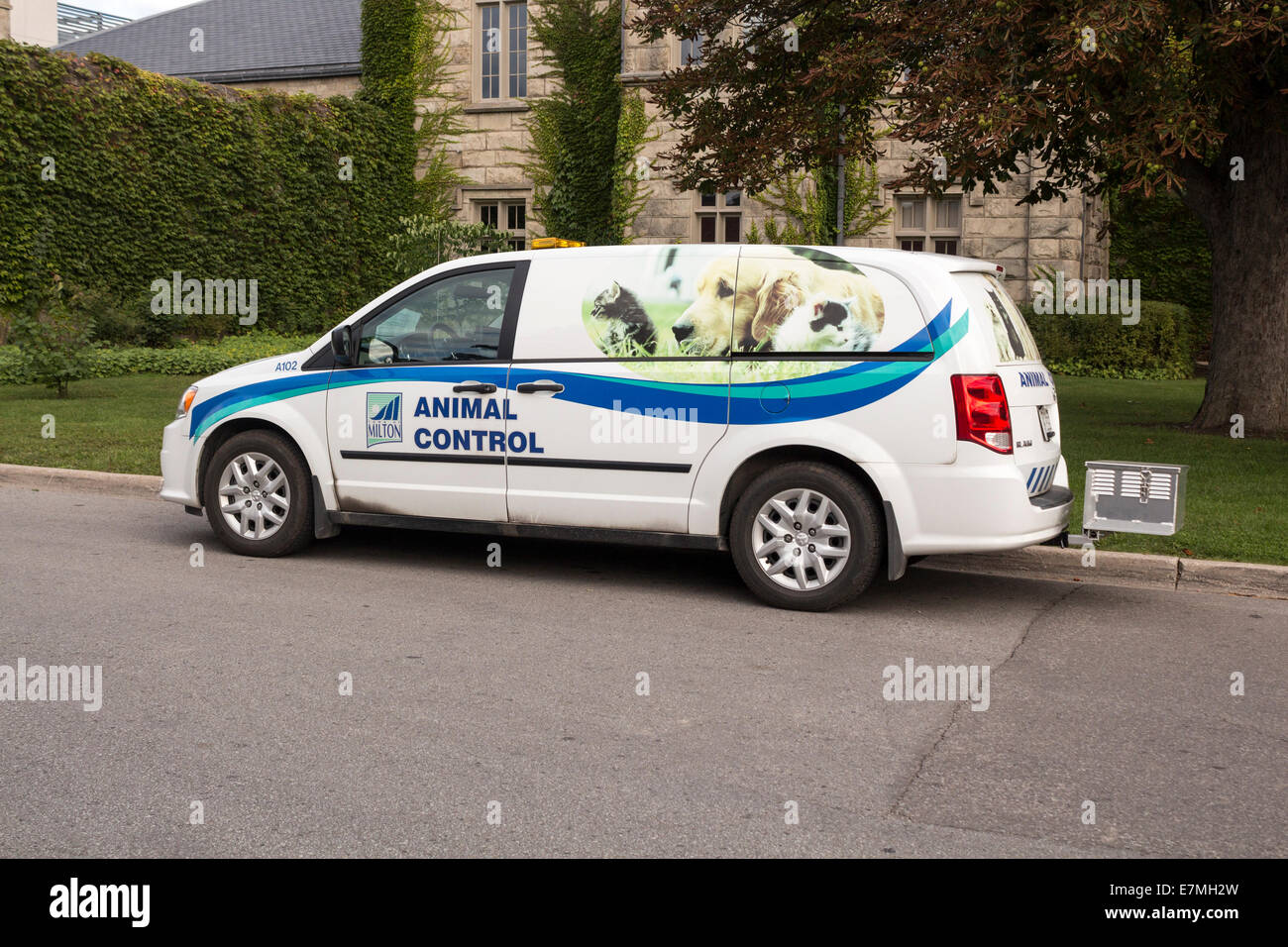 Animal control van parked on the street Stock Photo Alamy