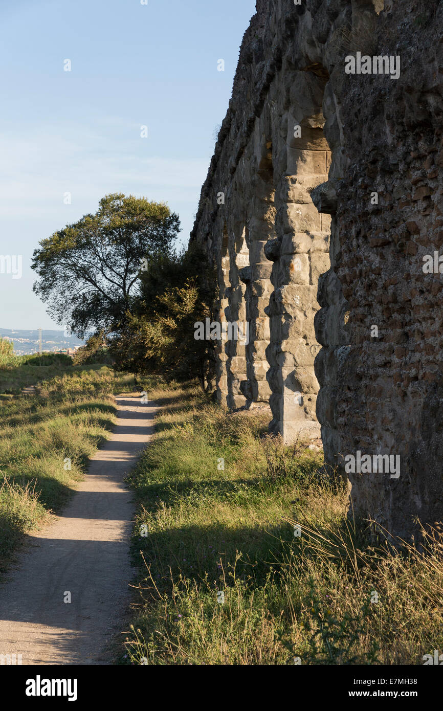 Seven aqueducts area, Via Appia Antica, Rome, Italy Stock Photo