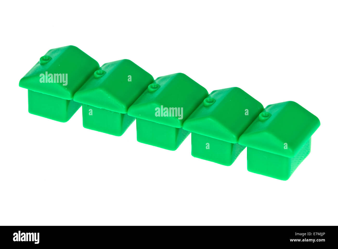 Diagonal Toy Monopoly Houses Stock Photo