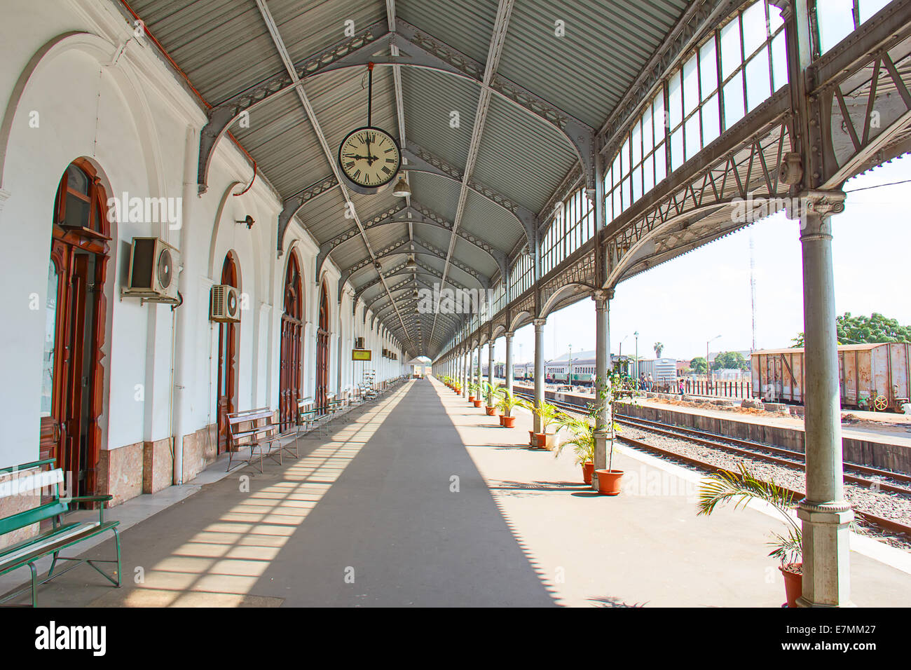 Maputo train station in Mozambique Stock Photo