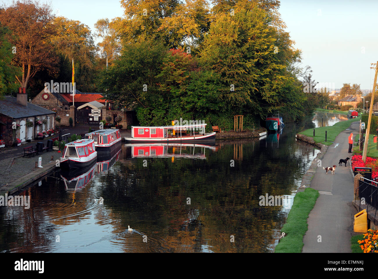 The Canal Centre on the Linlithgow Union Canal. Stock Photo