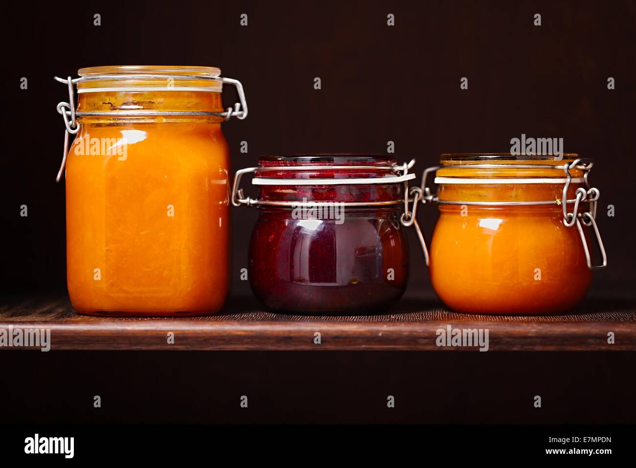 Jars of Jam Stock Photo Alamy