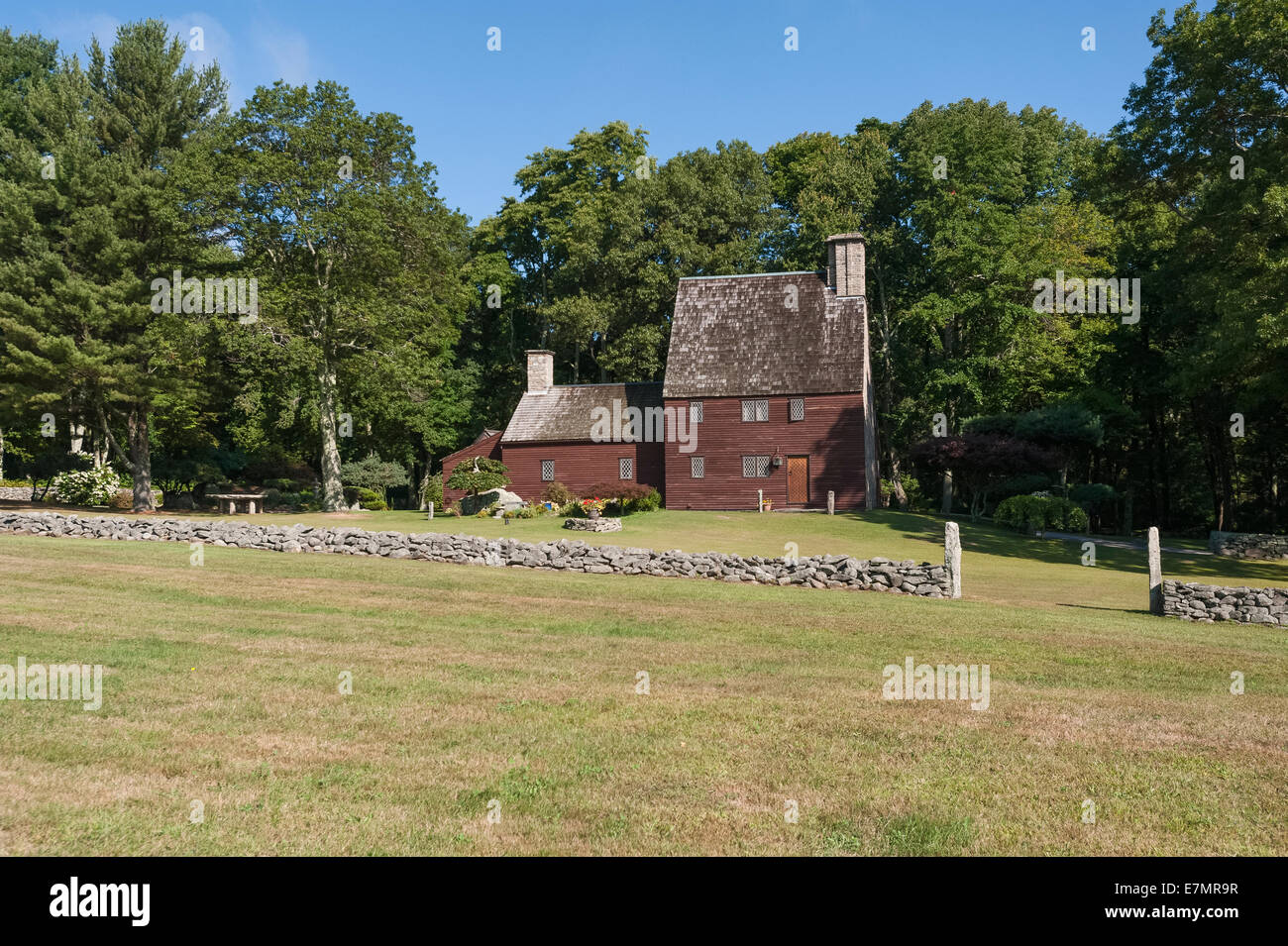 Armand LaMontagne hand built this replica house of the 17th Century Stoneender Farm in Scituate