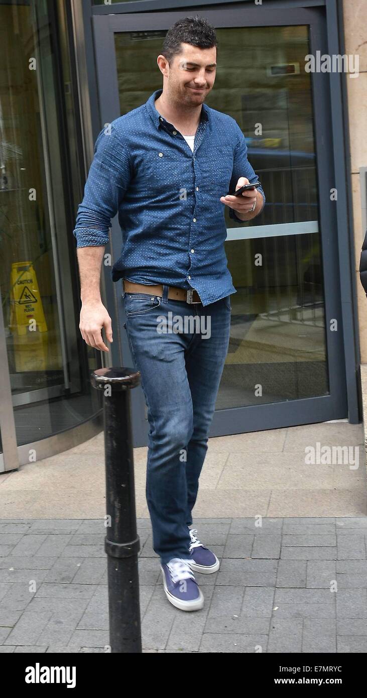 Irish rugby player Rob Kearney seen leaving Today FM's Ray Darcy