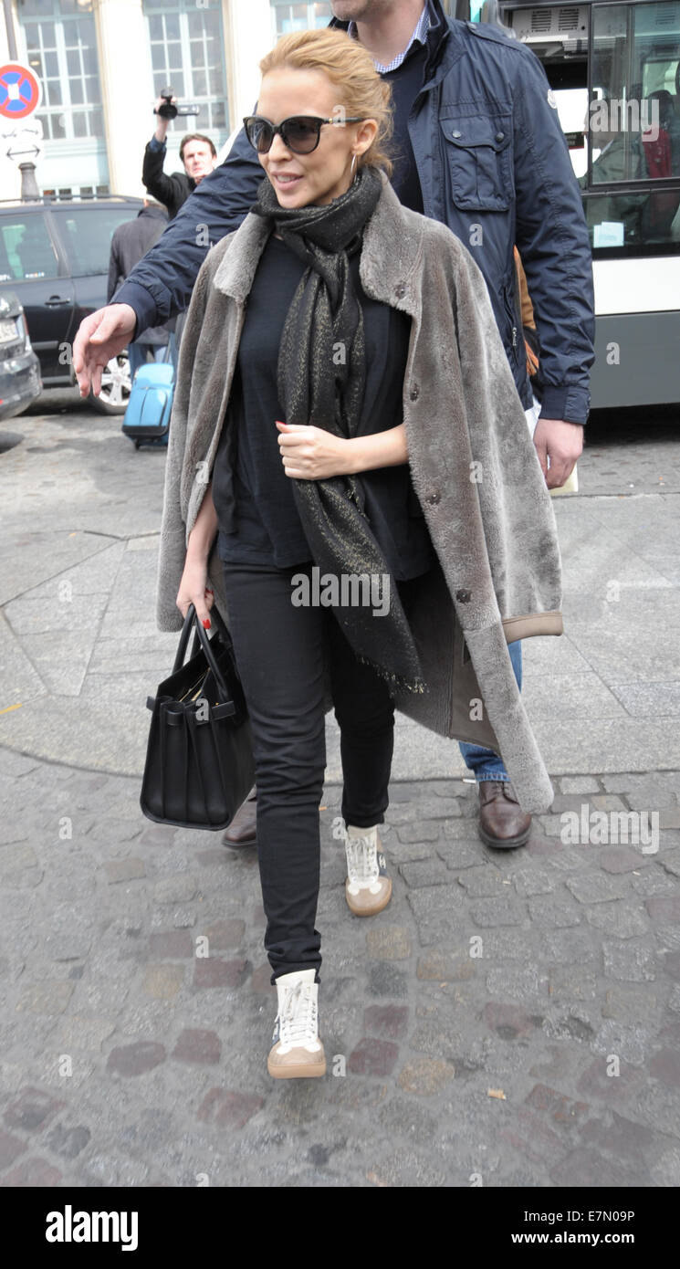 Kylie Minogue arriving at Gare du Nord Featuring: Kylie Minogue Where