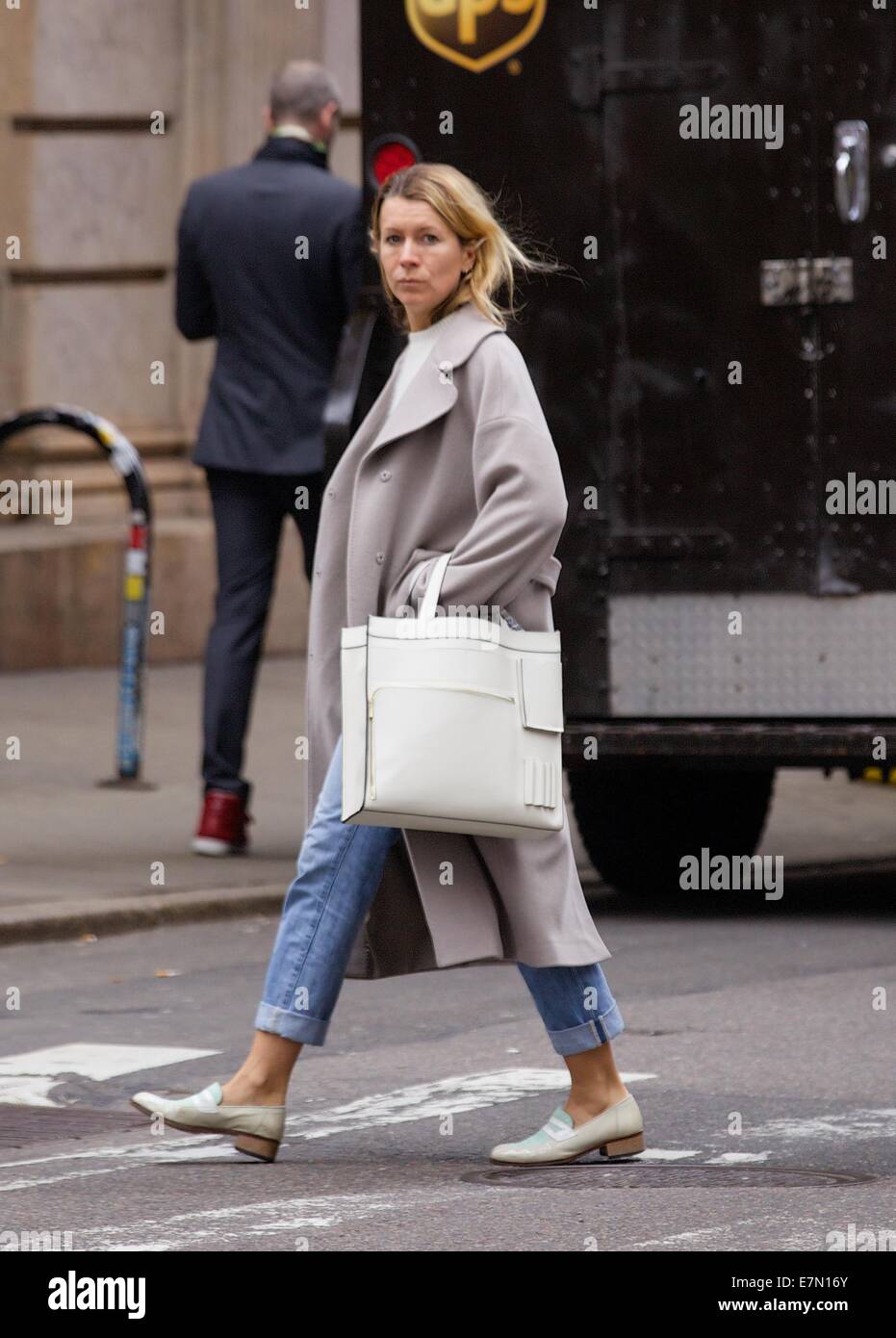 Fashion consultant Natalie Joos out and about in SoHo  Featuring: Natalie Joos Where: New York City, New York, United States When: 19 Mar 2014 Stock Photo