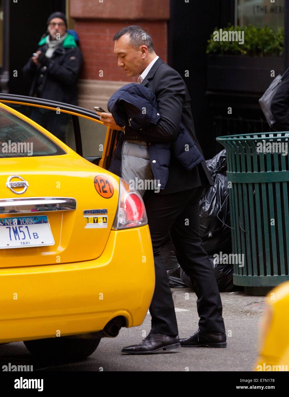 Joe Zee, creative director of Elle magazine, out and about in SoHo  Featuring: Joe Zee Where: New York City, New York, United States When: 19 Mar 2014 Stock Photo