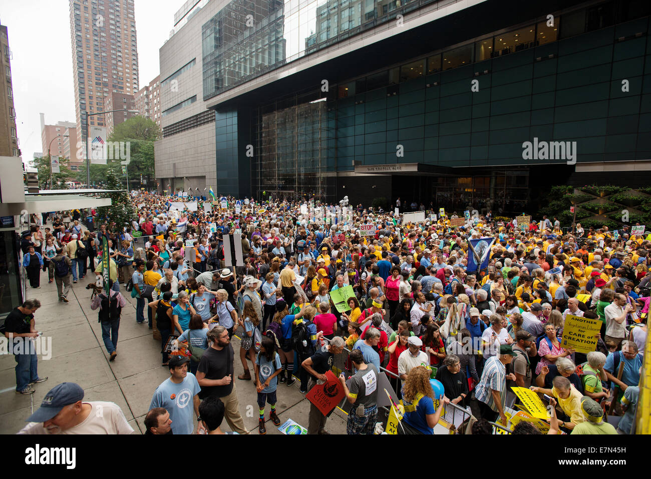 Climate Change March 22 September 2014 New York USA Stock Photo