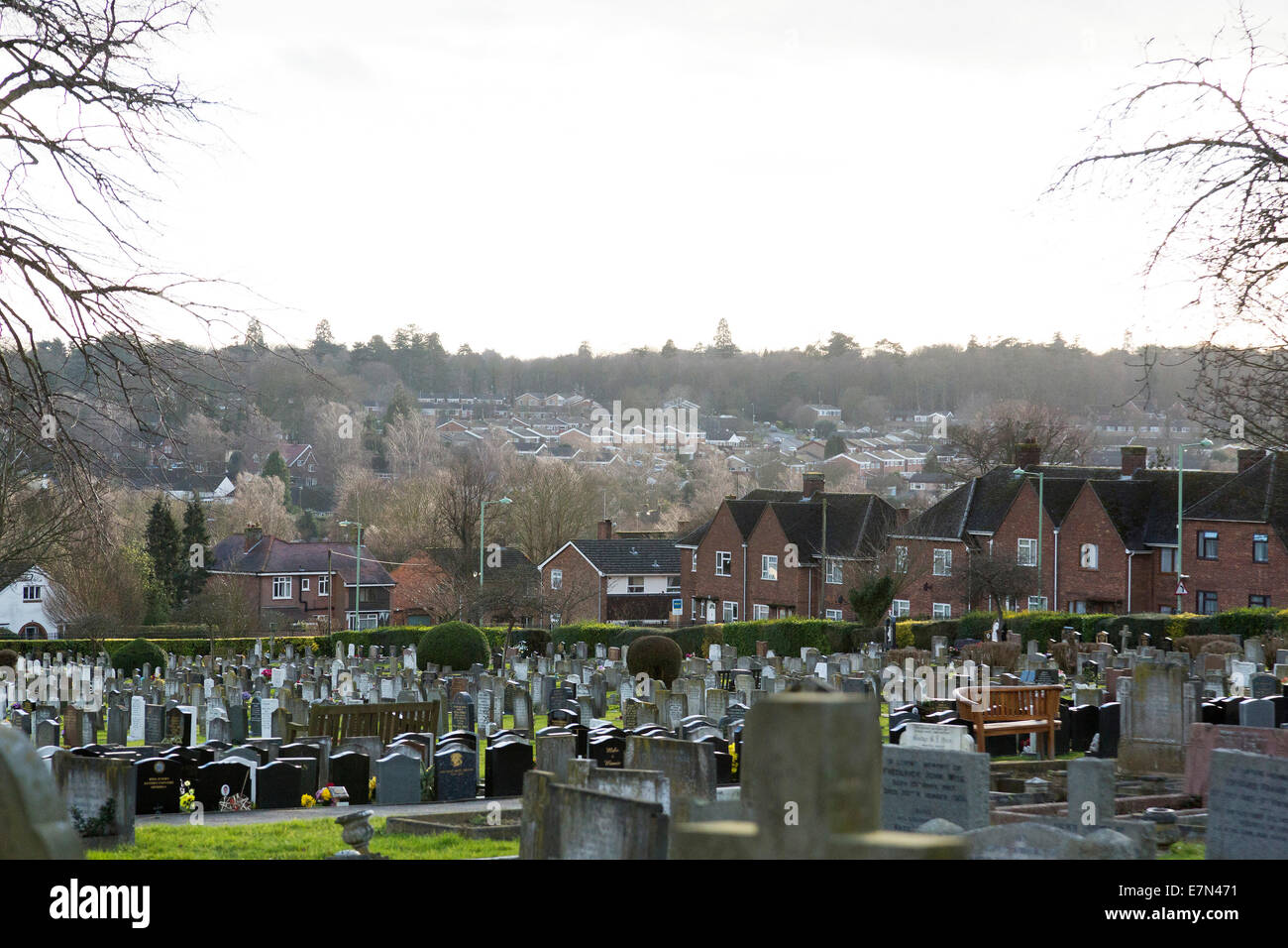 Cemetery in the UK Stock Photo