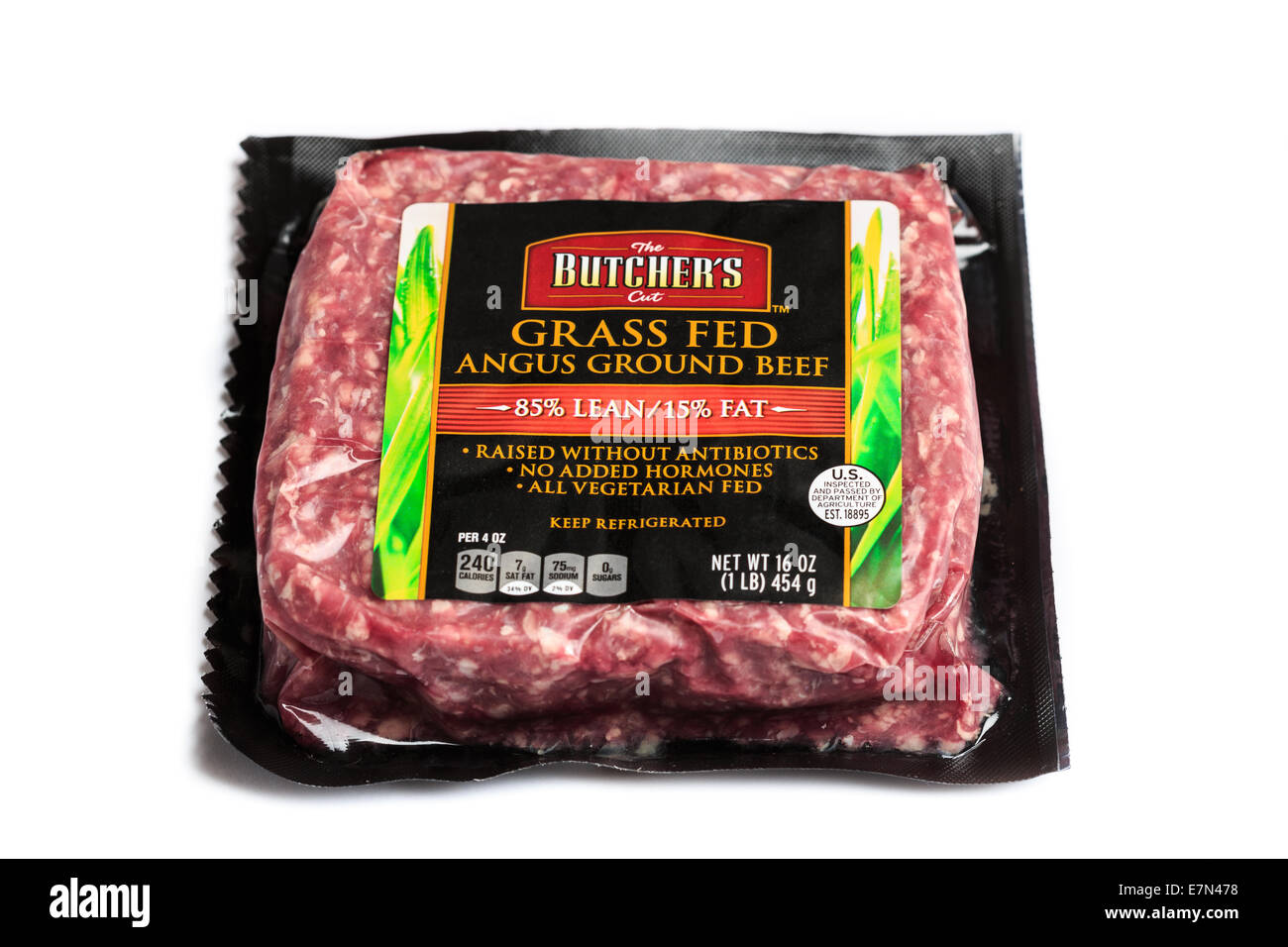 The Butcher's Cut Grass Fed Angus Ground Beef Stock Photo